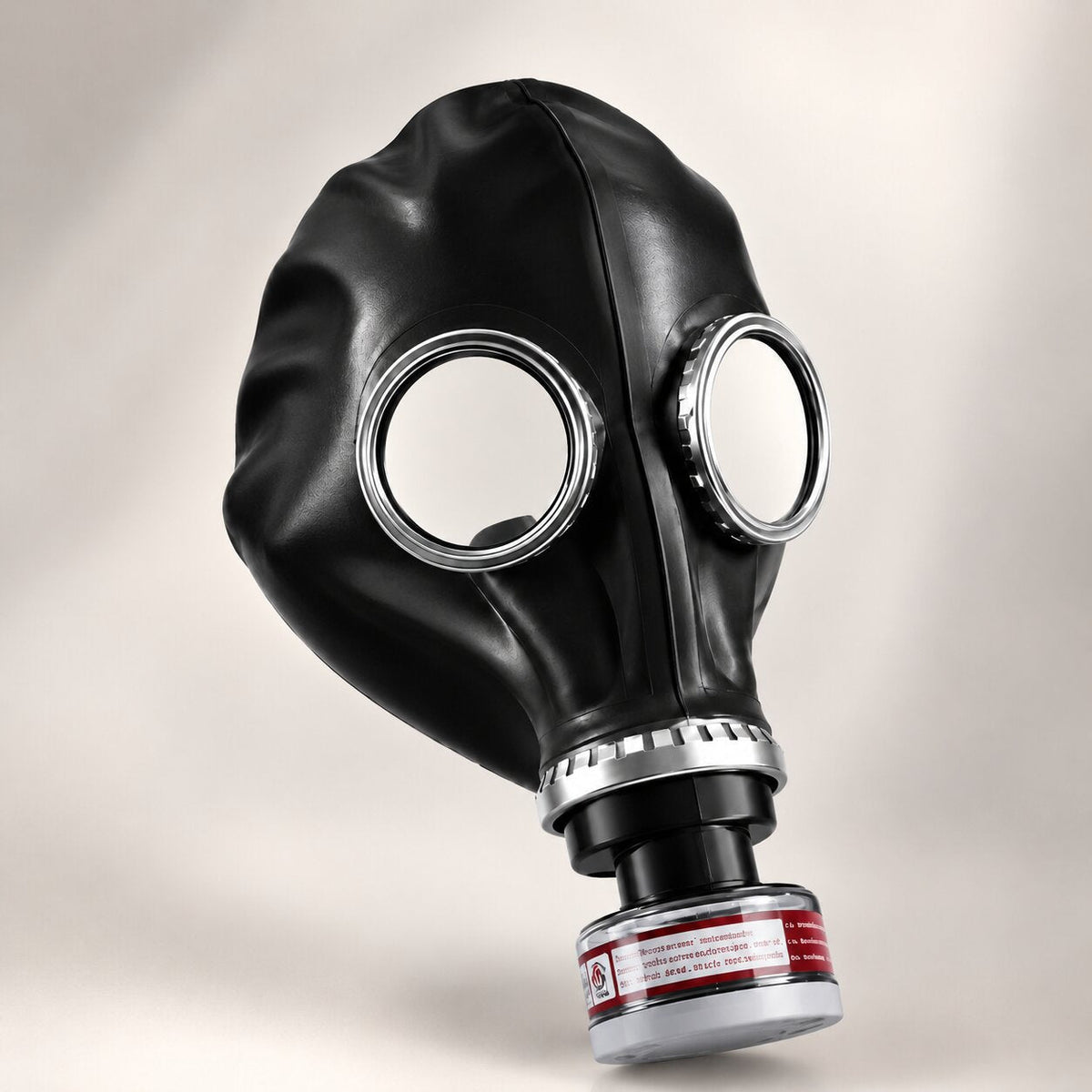 Schwarze Gasmaske für Halloween