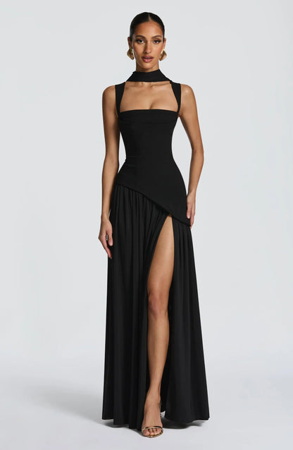 Isabella | Women's A-Line Sleeveless Fitted-Waist Maxi Dress