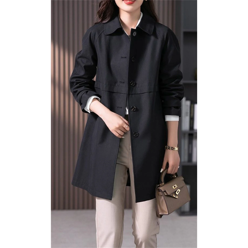 Women's Trench Coat - Tailored Fit Mid-Thigh Length
